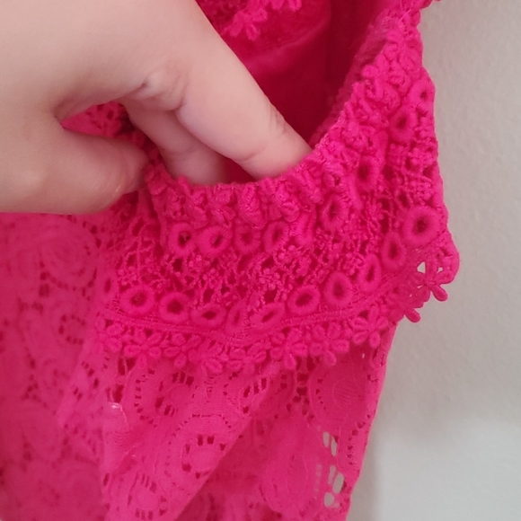 Project Runway Lace Top Blouse Cold Shoulder XS - Picture 3 of 9